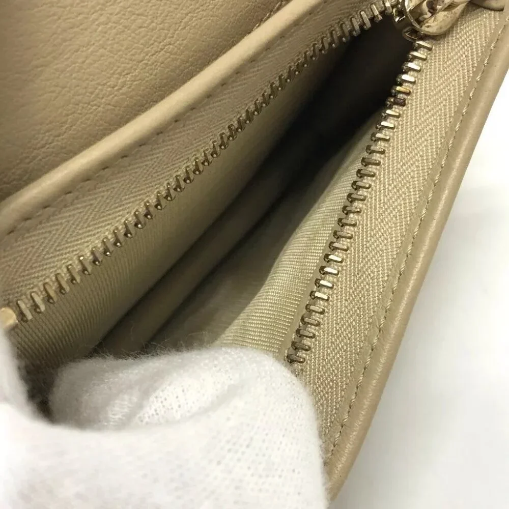 CHRISTIAN DIOR LADY DIOR Cannage Mini Wallet Compact Bifold Wallet Unused